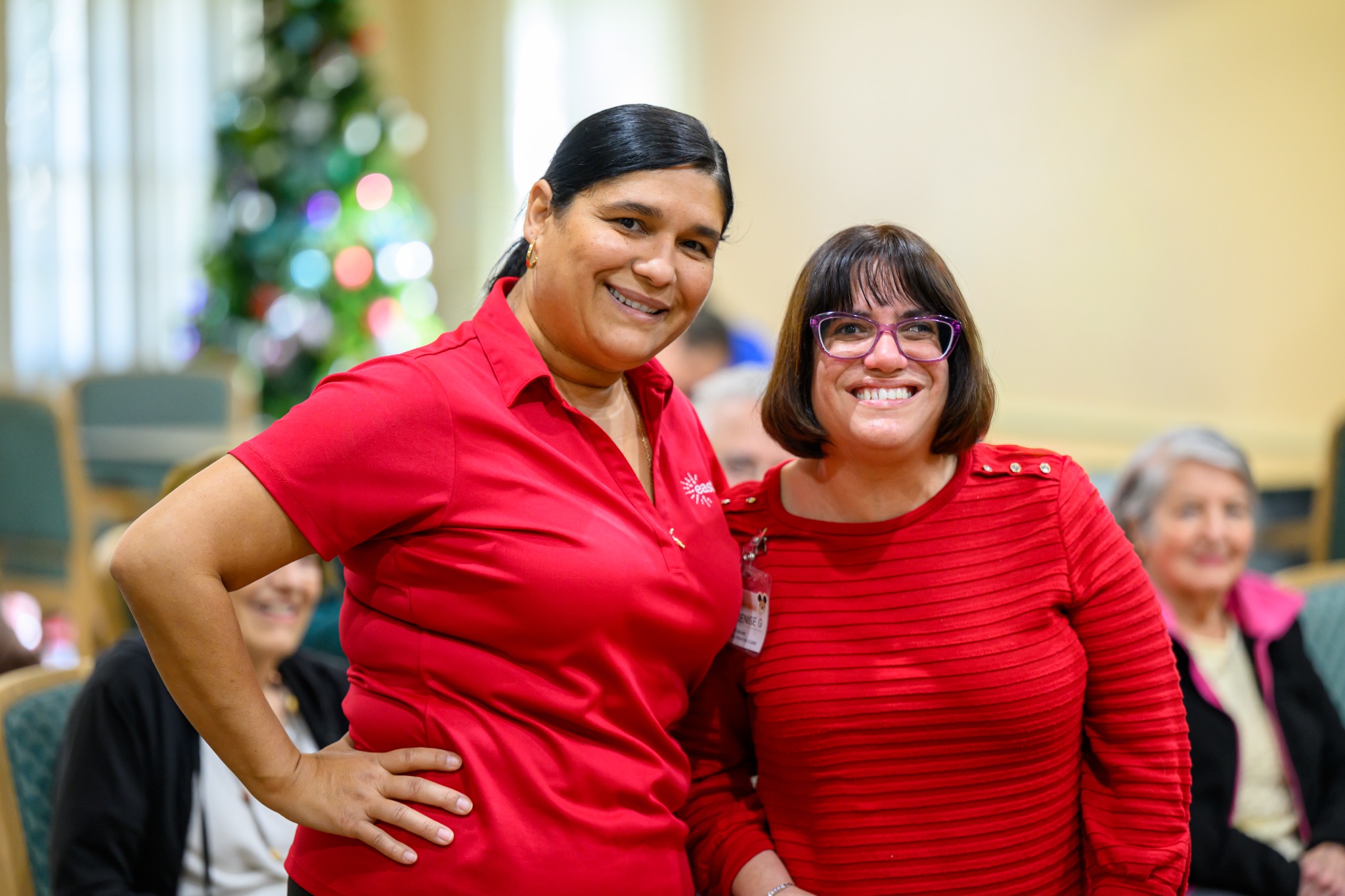 An Easterseals team member with a program participant